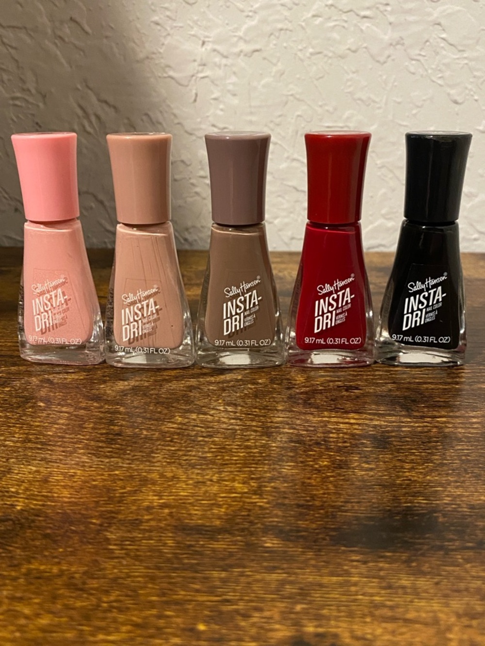 Sally Hansen Insta-Dri Nail Polish Collection - Red, Pink, Nude, Taupe, Black